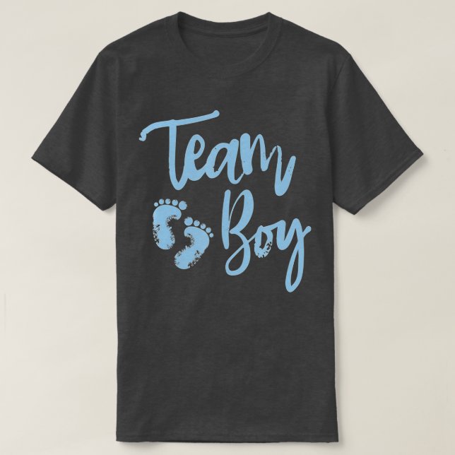 T-shirt Baby shower de révélation de genre - Team Boy (Design devant)