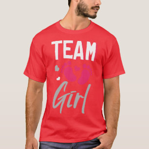 T-shirt Baby shower de révélation de sexe féminin d'équipe