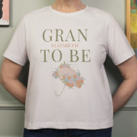 Baby shower Floral Umbrella GRAN TO BE TEXT RETOUR