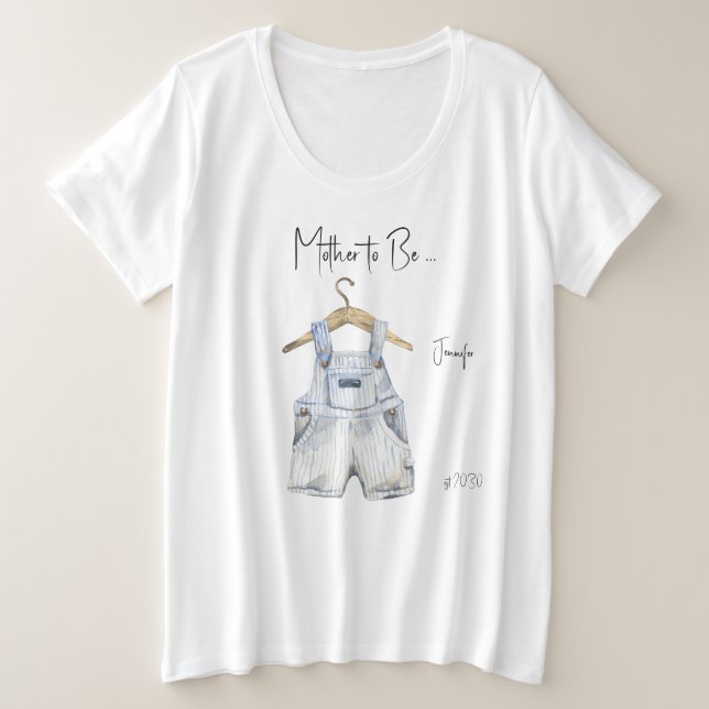 T-shirt Baby shower garçon plus taille (Design devant)