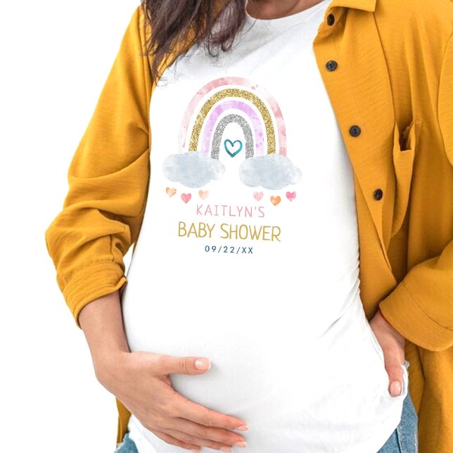 T-shirt Baby shower Little Rainbow (Créateur téléchargé)