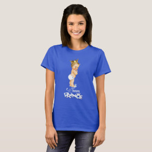 T-shirt Baby shower mignon de prince Gender Reveal