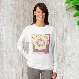 T-shirt Baby shower ours en peluche avec cercles rétro