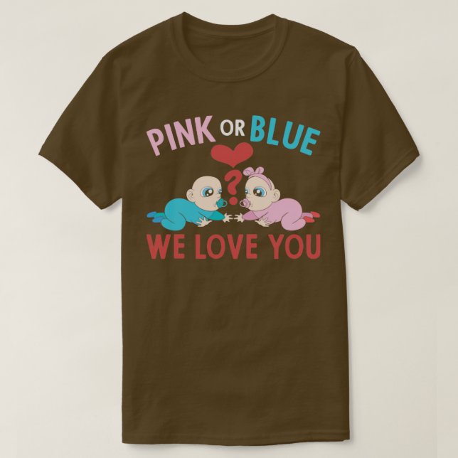 T-shirt Baby shower Pink Ou Bleu Sexe Revevela Party (Design devant)