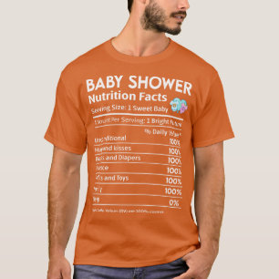 T-shirt Baby shower - valeur nutritive Étiquette