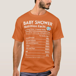T-shirt Baby shower - valeur nutritive Étiquette