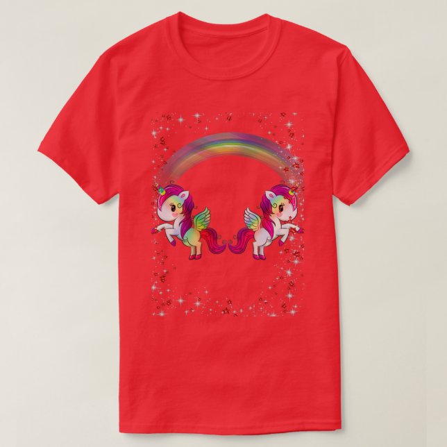 T-shirt Baby Unicorn Design (Design devant)