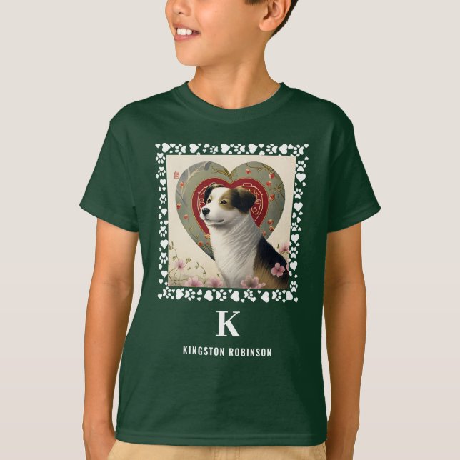 T-shirt Babys Photo personnalisée Monogramme et nom Enfant (Devant)