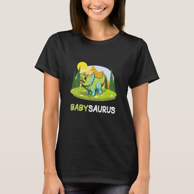 T-shirt Babysaurus Dinosaur Cute Kiddo Tricératops 1 (Devant)