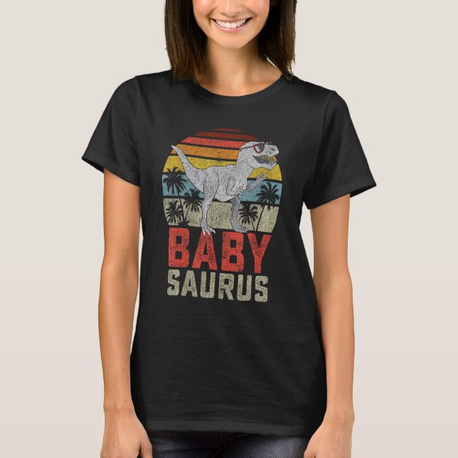 T-shirt Babysaurus Rex Dinosaur Bébé Saurus Famille Matchi (Devant)