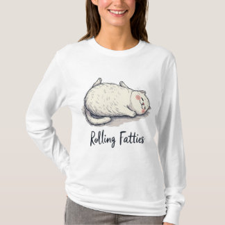 T-shirt Bac à chat avec matières grasses - Chat mignon et 