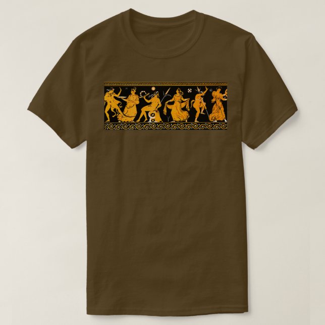 T-shirt Bacchanalia Greek Vase Attic Red figure (Design devant)
