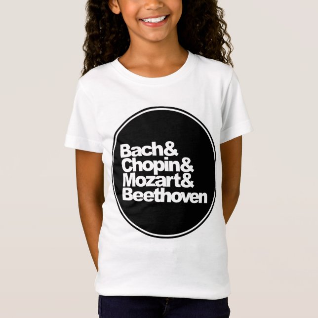 T-Shirt Bach and Chopin and Mozart and Beethoven (Devant)