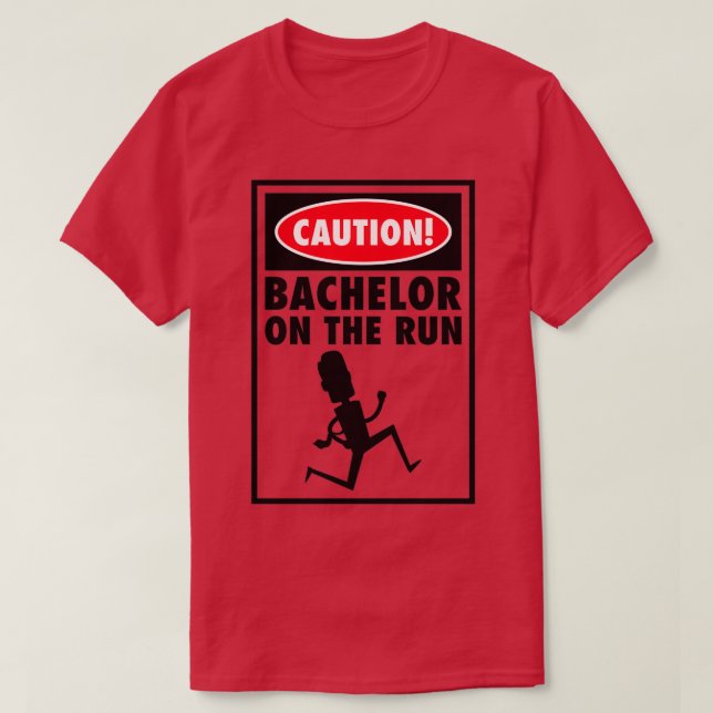 T-shirt Bachelor Caution Groom Mariage Mariage Jour 4 (Design devant)
