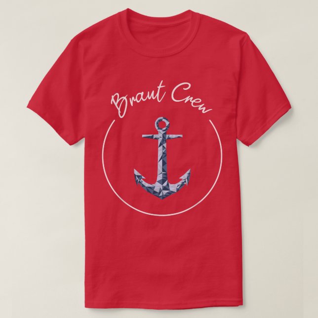 T-shirt Bachelor Party Bride équipage Ancre marine (Design devant)