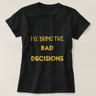 T-shirt Bachelorette Bachelorette Cool en or noir 