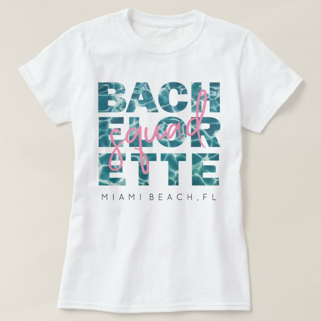 T-shirt Bachelorette de bachelorette et de squad Tropical (Design devant)