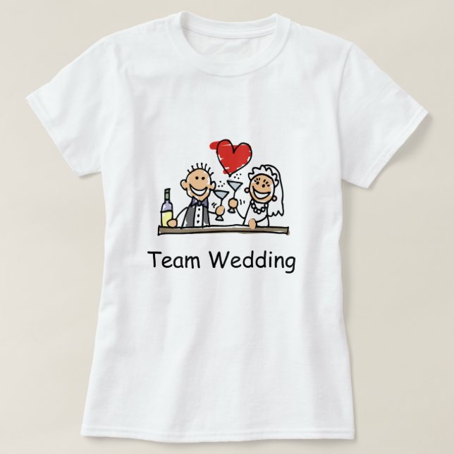 T-shirt Bachelorette de la mariée du Mariage d'équipe (Design devant)