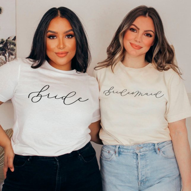 T-shirt Bachelorette/Fête nuptiale à script mignon (Créateur téléchargé)