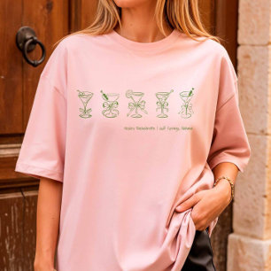 T-shirt Bachelorette Martini verte