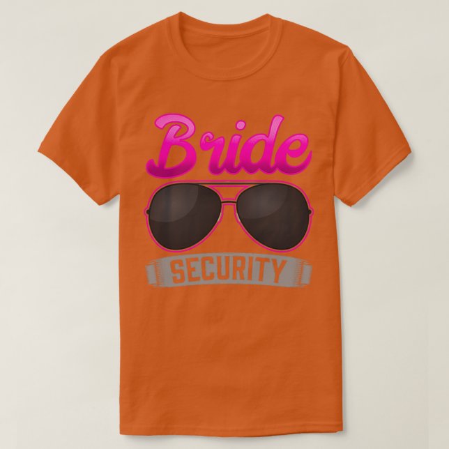 T-shirt Bachelorette Parti Mariage Mariage Femme Sécurité  (Design devant)