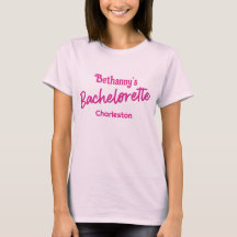 Bachelorette personnalisée Cute Hot Rose Lettres