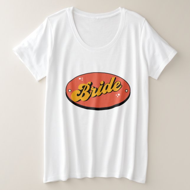 T - Shirt Bachelorette Retro Bride (Design vorne)