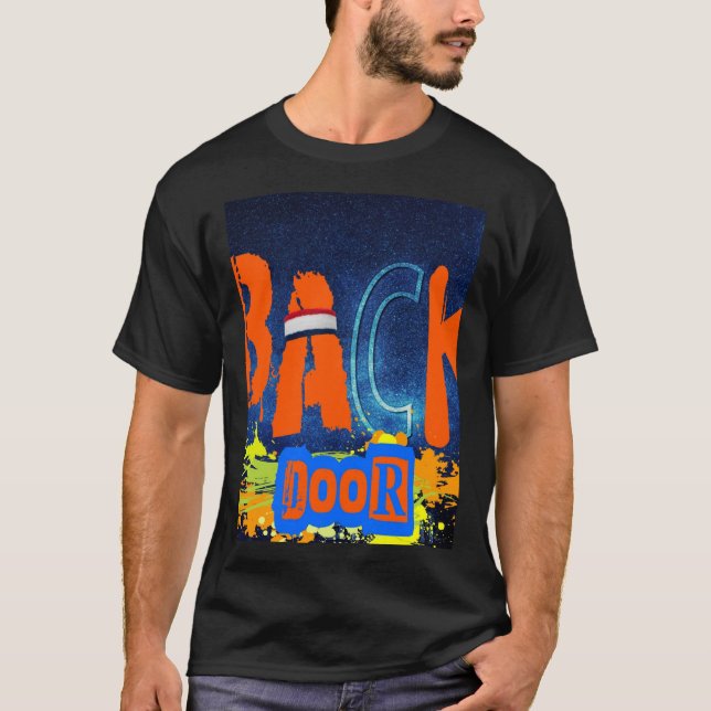 T-shirt “back Door Chemistry” Design Chiffon Top  (Devant)