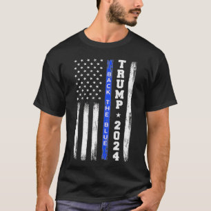 T-shirt Back The Blue Thin Line Americ