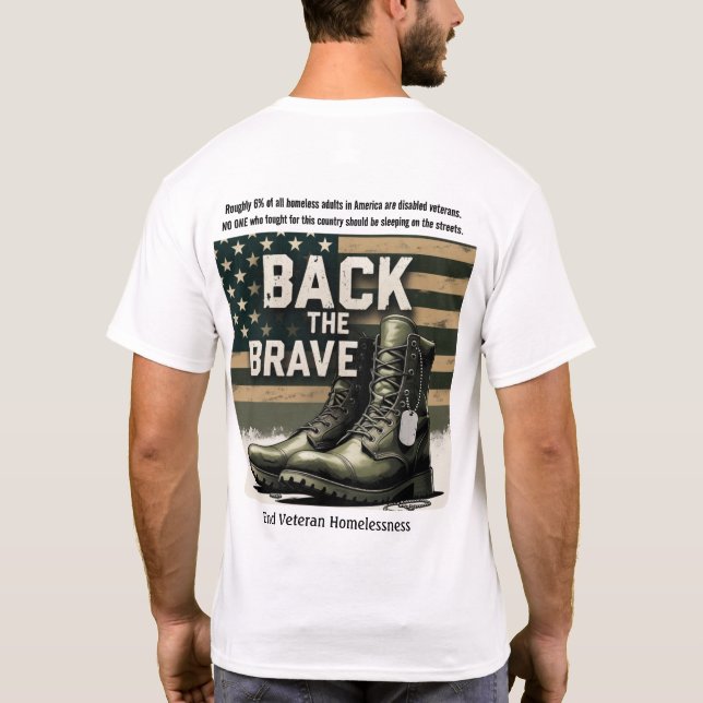 T-shirt Back the Brave – Veteran Homelessness  (Dos)