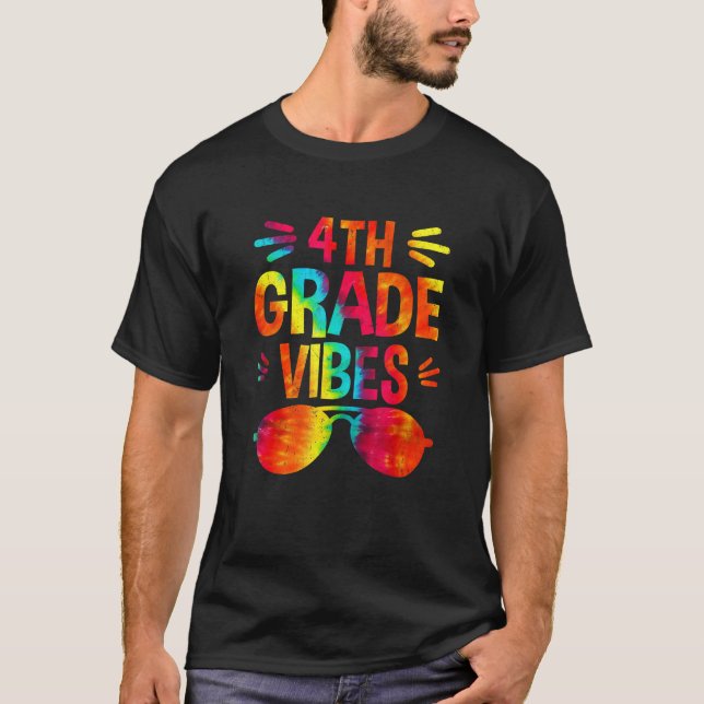 T-shirt Back To School 4th Grade Vibes First Day Teacher (Devant)
