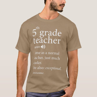T-shirt Back to school-5th-Grade-Teacher-Funny-Definition-