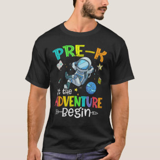 T-shirt Back To School Astronaut Pre K Let The Adventure B