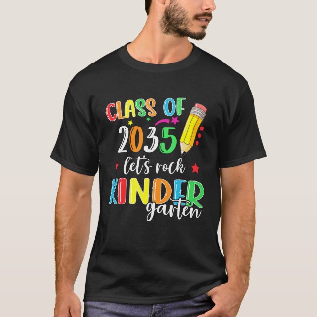 T-shirt Back To School Class of 2035 Kindergarten Teacher  (Devant)
