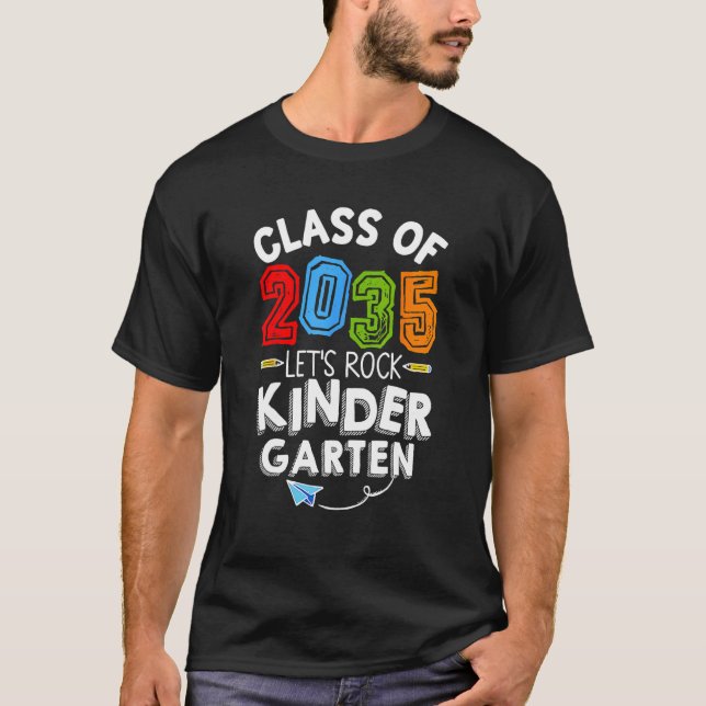 T-shirt Back To School Class Of 2035 Kindergarten Teacher  (Devant)