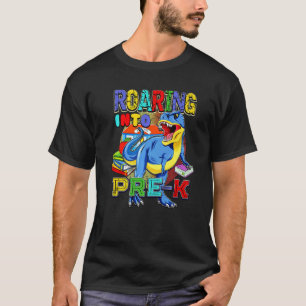 T-shirt Back To School Dinosaur Roaring Into Pre K