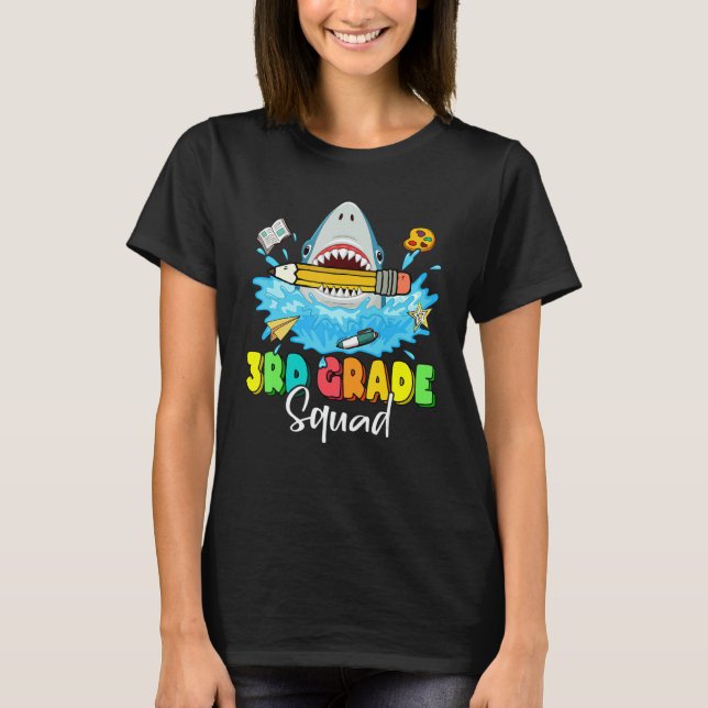 T-shirt Back To School Ready To Crush 3rd Grade Squad Shar (Devant)