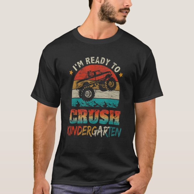 T-shirt Back To School Ready To Crush Kindergarten Monster (Devant)