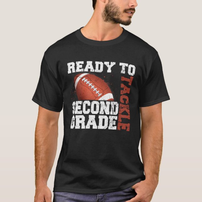 T-shirt Back To School Ready To Tackle Second Grade 2nd Gr (Devant)