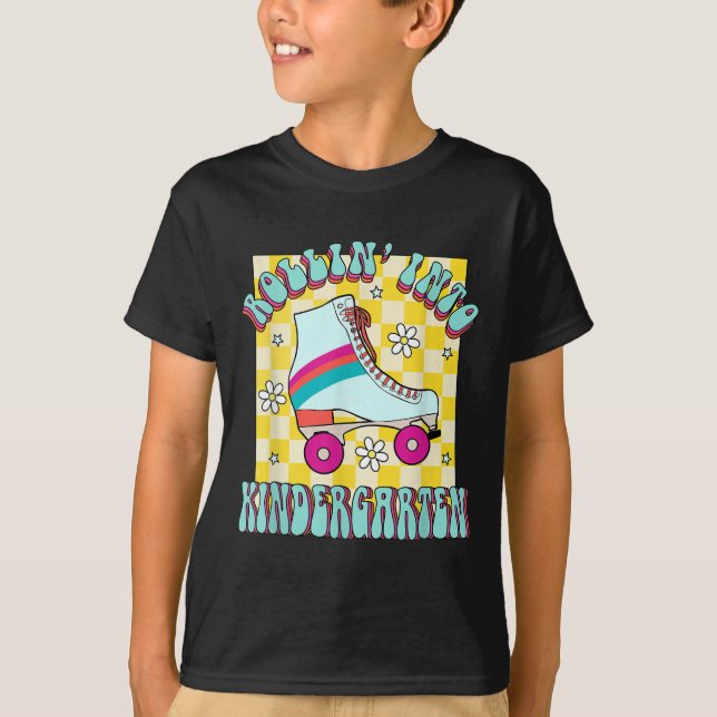 T-shirt Back To School Rolling Into The Kindergarten Groov (Devant)