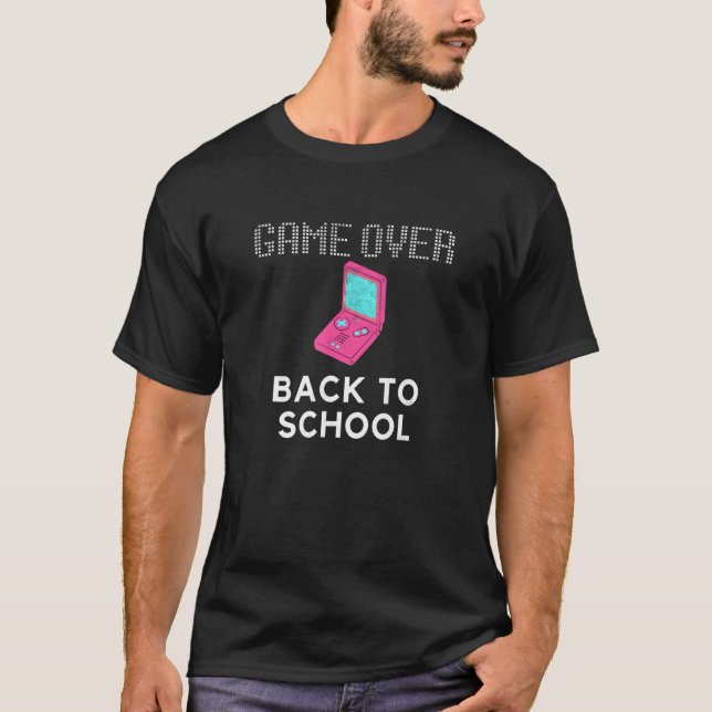 T-shirt Back To School Teacher Student Game Over  Gamer Qu (Devant)