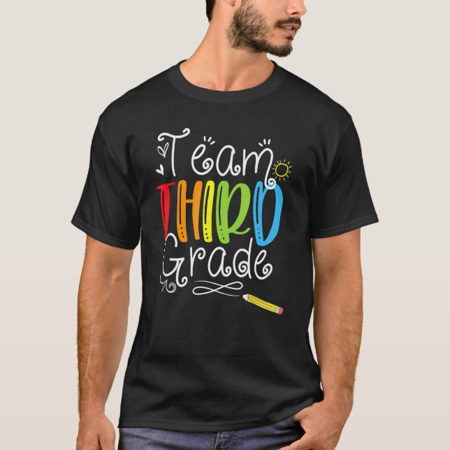 T-shirt Back To School  Team Third Grade 3rd Teacher Stude (Devant)