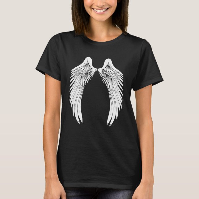T-shirt Back White Angel Wings (Devant)