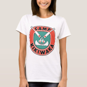 T-shirt backgroud de kikiwaka du feu de camp pour les