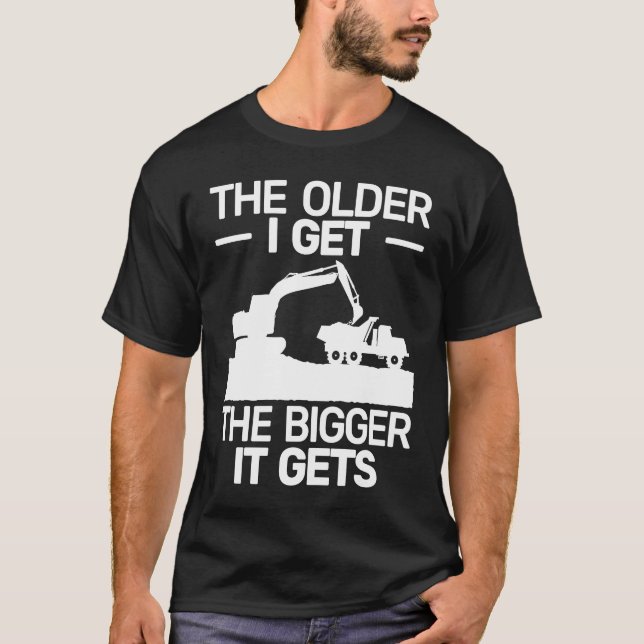 T-shirt backhoe heavy work  for men heavy equipment operat (Devant)
