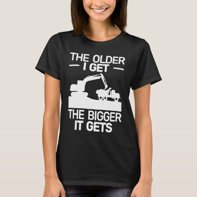 T-shirt backhoe heavy work  for men heavy equipment operat (Devant)