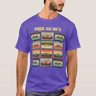 T-shirt Backo 80S Musique Rétro Cassette S vintage