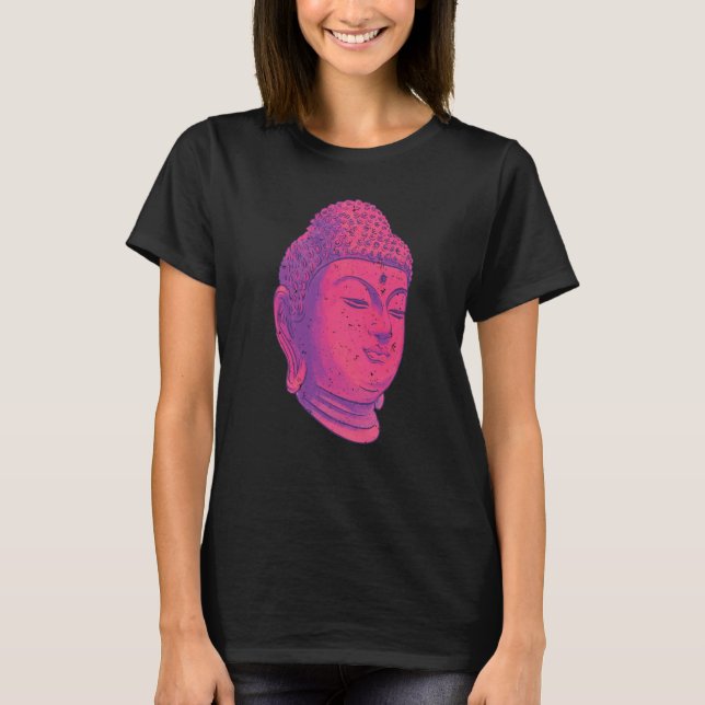 T-shirt Backprint Buddha head holiness and chakra (Devant)