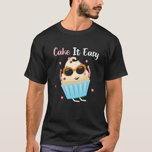 T-shirt Backprint Cake It Easy Baker et pâtisserie (Devant)