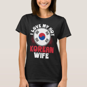 T-shirt Backprint J'aime ma femme coréenne chaude